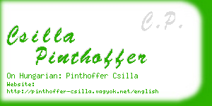 csilla pinthoffer business card